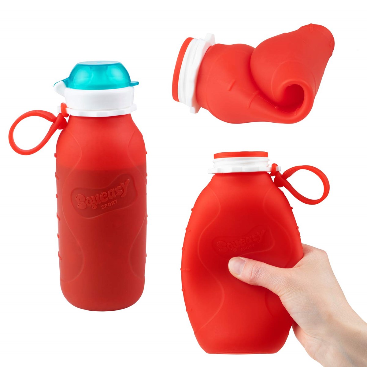 Squeasy Sport drikkeflaske/klemmepose 473ml red